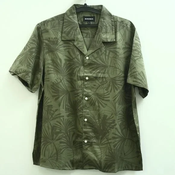 Bonobos Riviera Cabana Men's Shirt Buttondown Printed Short Sleeve M New 285099 - Picture 8 of 10